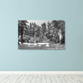 Toile Big Bear Lake, CA dans la vue hivernale sur la nei (Insitu (Plancher de Bois))