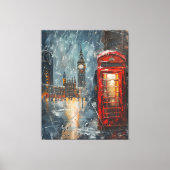 Toile Big Ben et le stand de téléphone rouge (Recto)