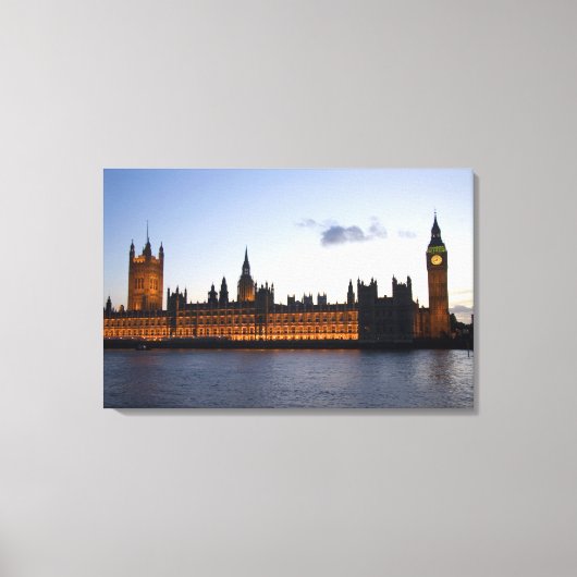 Toile Big Ben et les Chambres du Parlement dans la ville (Recto)