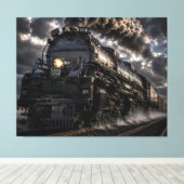 Toile Big Boy 4014 | Géant à vapeur à travers la tempête (Insitu (Plancher de Bois))