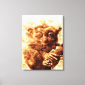 Toile Big Eyes Monkey Coffee Art| Funny Monkey  Design (Recto)