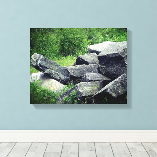 Toile Big Granite Rocks Nature (Insitu (Plancher de Bois))
