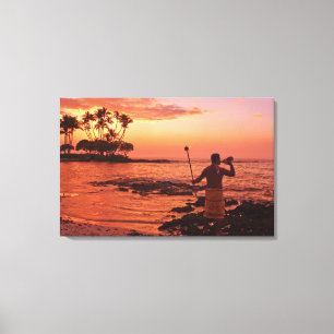 Toile Big Island, Hawaï. Coucher de soleil, Big Island H