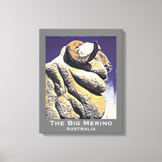 Toile Big Sheep Big Merino icône de voyage australien (Recto)