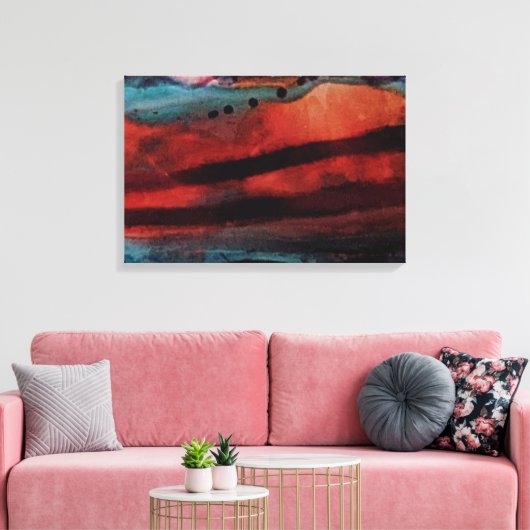 Toile Big Sun, Dark Clouds Watercolor  (Insitu(Salon))