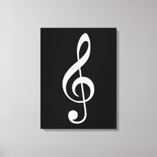 Toile big treble clef musical note