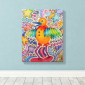 Toile Big Yellow Bird (Insitu (Plancher de Bois))