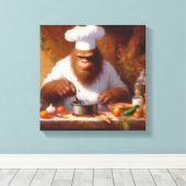 Toile Bigfoot le Chef (Insitu (Plancher de Bois))