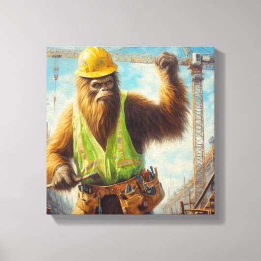 Toile Bigfoot le travailleur du bâtiment (Recto)