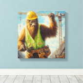 Toile Bigfoot le travailleur du bâtiment (Insitu (Plancher de Bois))