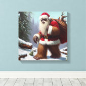 Toile Bigfoot Santa Claus (Insitu (Plancher de Bois))