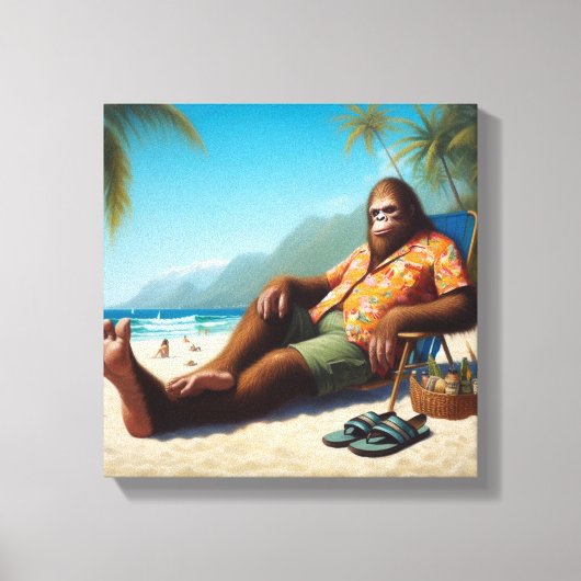 Toile Bigfoot sur la plage (Recto)