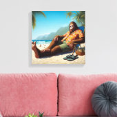 Toile Bigfoot sur la plage (Insitu(Salon))