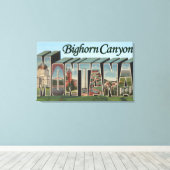 Toile Bighorn Canyon, Montana - Scènes de grandes lettre (Insitu (Plancher de Bois))