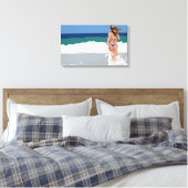 Toile Bikini fille sur la plage (Insitu(Chambre))