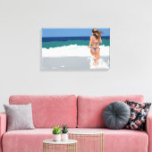 Toile Bikini fille sur la plage (Insitu(Salon))