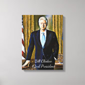 Toile Bill Clinton 42e président Keepsaké Canvas Art (Recto)