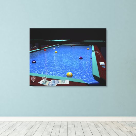 Toile Billard de piscine (Insitu (Plancher de Bois))