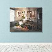 Toile Billards Bohême - Fée et Élégance Feminine" (Insitu (Plancher de Bois))