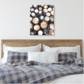 Toile billes de bois photo nature originale (Insitu(Chambre))