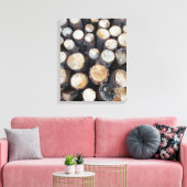 Toile billes de bois photo nature originale (Insitu(Salon))