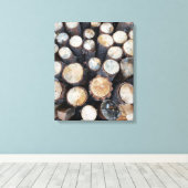 Toile billes de bois photo nature originale (Insitu (Plancher de Bois))