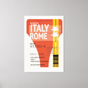 Toile billet de vacances Italie Rome