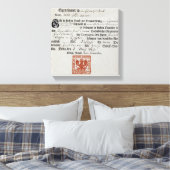 Toile Billet de vente, 1759 (Insitu(Chambre))