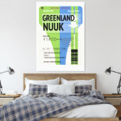 Toile Billet voyage Nuuk du Groenland (Insitu(Chambre))