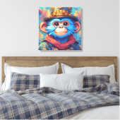 Toile Bingo le singe bleu (Insitu(Chambre))
