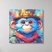 Toile Bingo le singe bleu (Recto)
