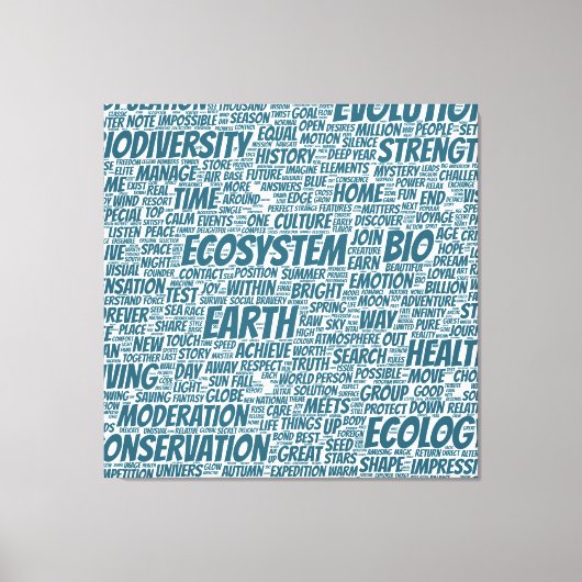 Toile Bio Nuage de Mots Texte Modèle Biodiversité (Recto)