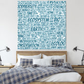 Toile Bio Nuage de Mots Texte Modèle Biodiversité (Insitu(Chambre))