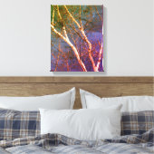 Toile Birch Tree blanc contre le ciel bleu nature Abstra (Insitu(Chambre))