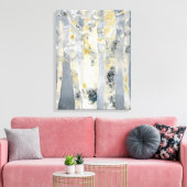 Toile Birch Trees sur Arrière - plan gris (Insitu(Salon))