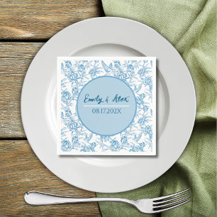Toile bird and floral Custom Name Baby shower I Do Servet
