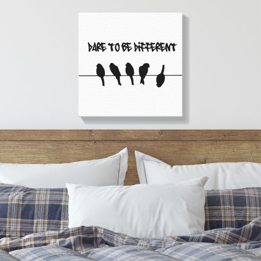 Toile Birds on a wire - dare to be different (Insitu(Chambre))