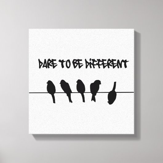 Toile Birds on a wire - dare to be different (Recto)