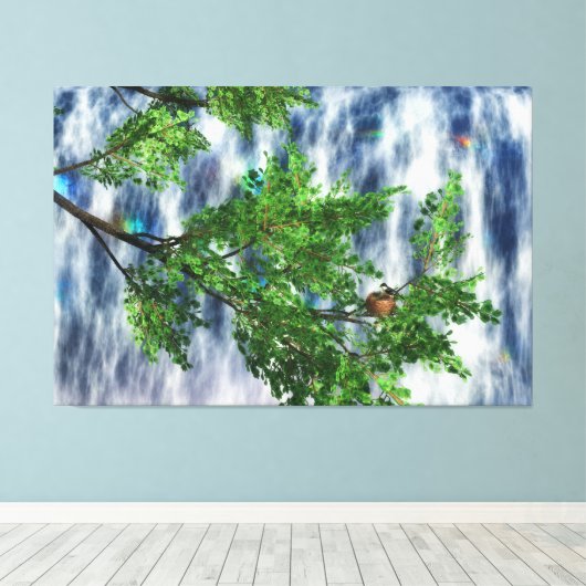 Toile Birdsnest Falls Canvas Imprimer (Insitu (Plancher de Bois))