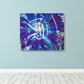 Toile Bismillah, Allahu Akbar floral Art islamique (Insitu (Plancher de Bois))