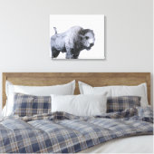 Toile Bison taureau (bison bison) cuite avec de la neige (Insitu(Chambre))