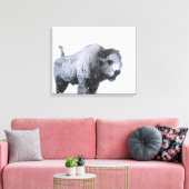 Toile Bison taureau (bison bison) cuite avec de la neige (Insitu(Salon))