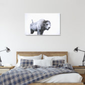 Toile Bison taureau (bison bison) cuite avec de la neige (Insitu(Chambre))