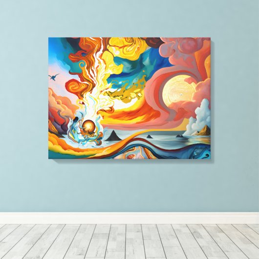 Toile Bit d'eau touché par le feu (Insitu (Plancher de Bois))