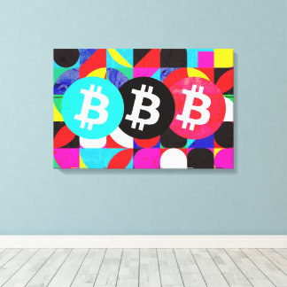Toile Bitcoin coloré (HD dynamique)