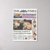 Toile Bitcoin Genesis Block 2009 - Premier message sur C (Recto)