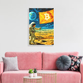 Toile Bitcoin Lune (Insitu(Salon))