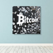 Toile Bitcoin noir (Insitu (Plancher de Bois))