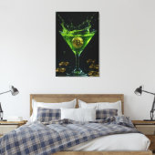 Toile Bitcoin Or Néo Vert Martini Cadre (Insitu(Chambre))
