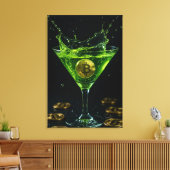 Toile Bitcoin Or Néo Vert Martini Cadre (Insitu(Salon))